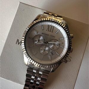 Michael Kors Silver Tone Chronograph Watch